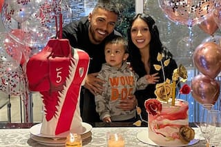 La tecnológica torta de cumpleaños de Paulo Díaz: tenía los colores de River y se movía