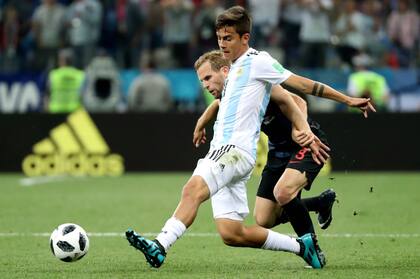 Paulo Dybala, que aún no jugó en Qatar, tuvo algunos minutos de acción contra Croacia en 2018