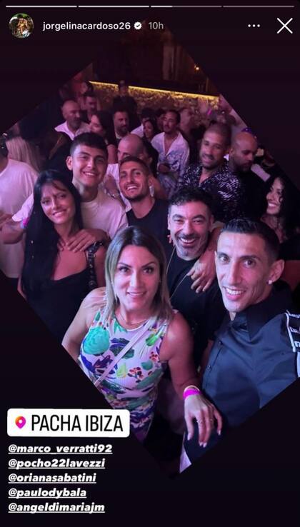 Paulo Dybala y Ángel Di María se encontraron con el Pocho Lavezzi en Ibiza