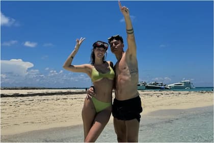 Paulo Dybala y Oriana Sabatini disfrutan de sus vacaciones en las Bahamas