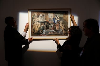 Paulo Miyada presenció cómo descolgaban esta obra de Berni vendida en Sur al Museo de Bellas Artes Dr. Juan Ramón Vidal de Corrientes