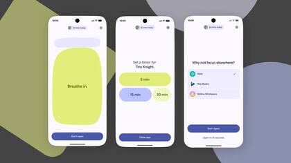 Pause Point es una pausa autoimpuesta de 10 segundos antes de usar una app que consideramos adictiva