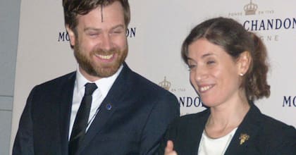 Paz Levinson en el primer podio cuando todavía estaba en carrera