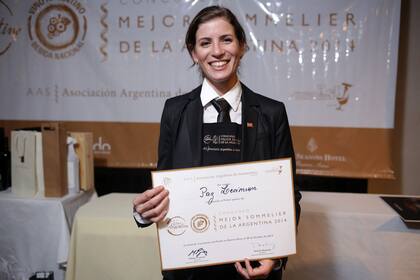 Al consagrarse mejor sommelier de la Argentina 2014