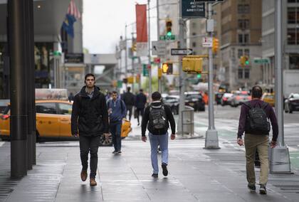 Peatones en el Midtown Manhattan
