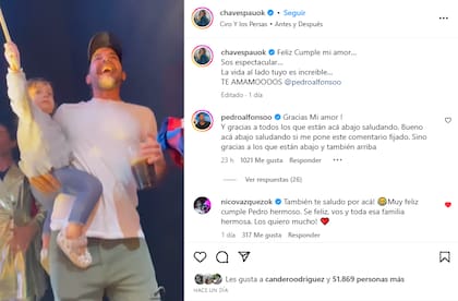 Pedro Alfonso cumplió 44 años y Paula Chaves compartió un emotivo video en las redes sociales (Foto: captura Instagram/@chavespauok)