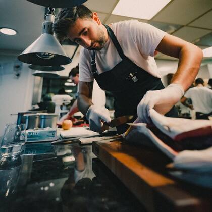 Pedro Bargero, en la cocina.