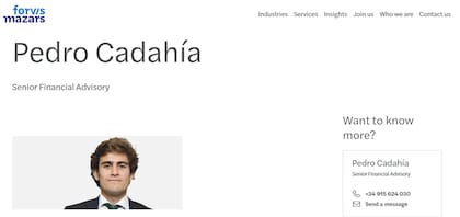 Pedro Cadahía estaba afianzado en su trabajo en Forvis Mazars
