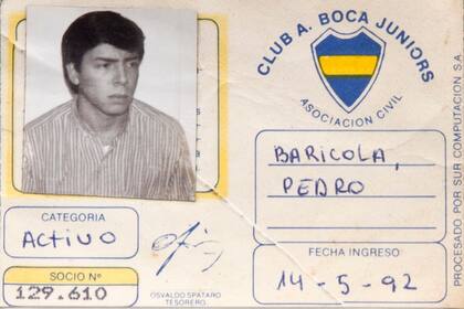Pedro era socio de Boca desde 1992