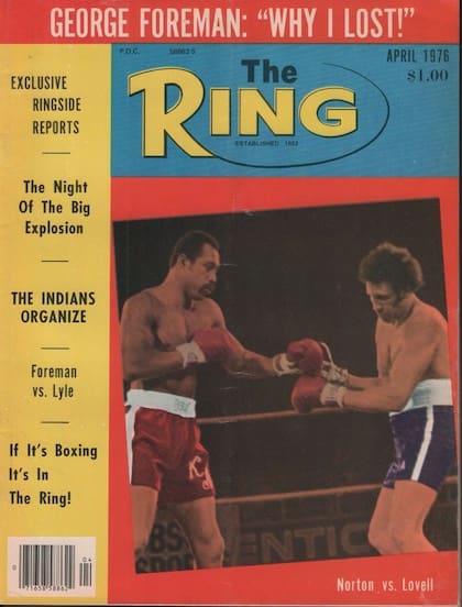 Pedro Lovell y Ken Norton en la tapa de la revista Ring