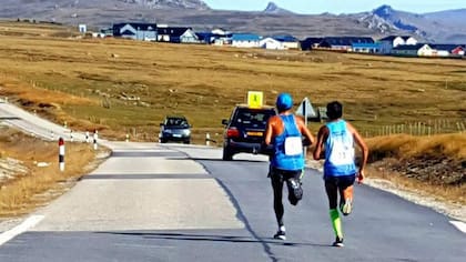 Pedro Luis Gómez en el Maratón de Malvinas