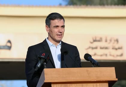 Pedro Sánchez visitó la frontera entre Egipto y Gaza en noviembre de 2023, donde pidió a Israel y Hamas un alto el fuego humanitario.