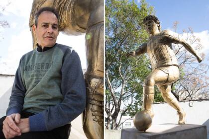 "Peleé mucho para que fuera Diego, para tratar de transmitir su espíritu", dice el escultor Jorge Martínez.