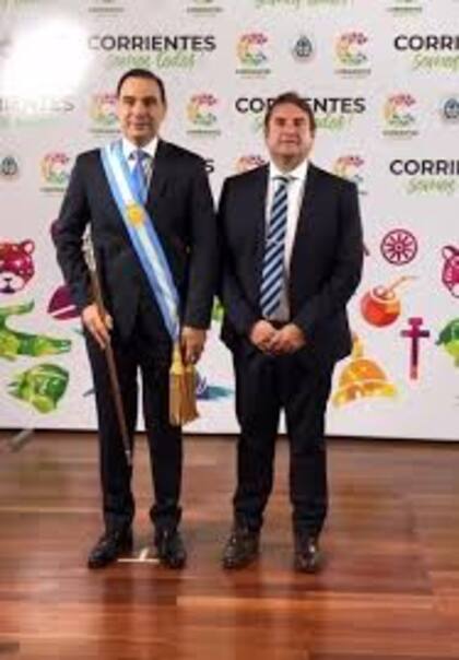 Pelegrini junto al gobernador Valdés