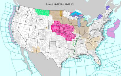 Peligro en las carreteras de Nueva York: una alerta por clima invernal estará vigente hasta el sábado en St. Lawrence, Franklin y Clinton, con hasta 15 centímetros de nieve y posibles lluvias en áreas bajas
