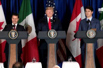 Peña Nieto, Trump y Trudeau