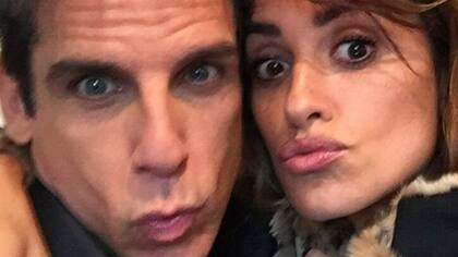 Penélope Cruz practica su mirada Zoolander junto a Ben Stiller, ya que la bella actriz formará parte de la nueva película