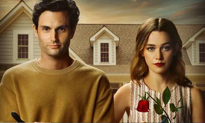 Penn Badgley y Victoria Pedretti, los protagonistas de la escalofriante serie You