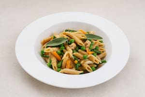 Penne Rigate con chauchas y arvejas