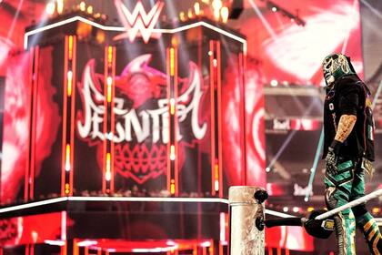Penta El Zero Miedo durante su pelea en la WWE. Foto: @penta_zero_miedo