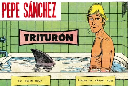 Pepe Sánchez recreaba en forma de parodia algunas películas taquilleras de su época, como, en este caso, Tiburón