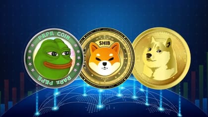 Pepe, shiba y dogecoin, las memecoins más populares