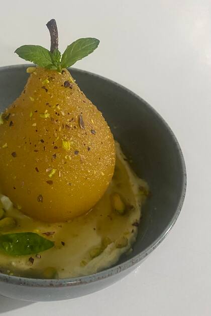 Pera con almendras, uno de los postres ms pedidos de LaMalka