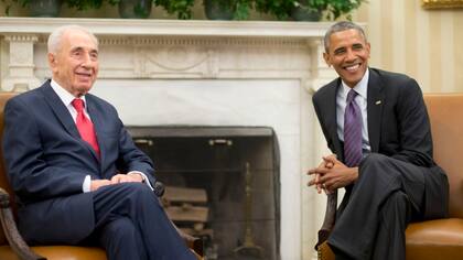 Peres, con Barack Obama, cuando en 2014 el líder israelí visitó la Casa Blanca como presidente de Israel, su último cargo público