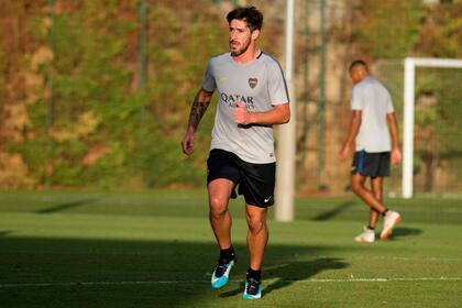 Perez en el entrenamiento en Barcelona
