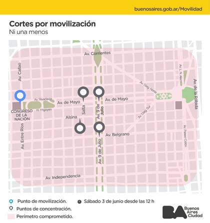Perímetro comprometido en la Ciudad de Buenos Aires