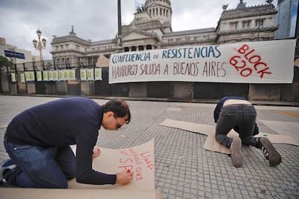 Protestas en el congreso