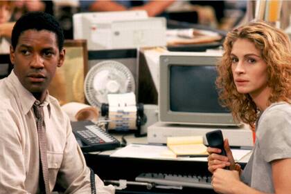 Denzel Washington y una jovencísima Julia Roberts en el thriller basado en la novela de John Grisham