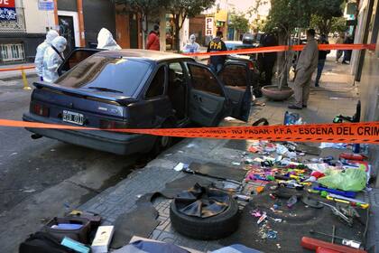 El auto hallado por la Policía Federal Argentina