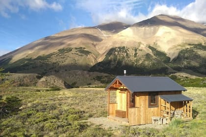 Pequeñas casitas de madera que suelen recibir turistas en el Perito Moreno