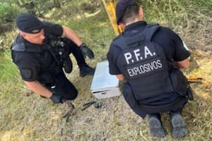 Encontraron granadas y botellas con combustible alrededor de un tubo de transporte de gas en los bosques de Ezeiza