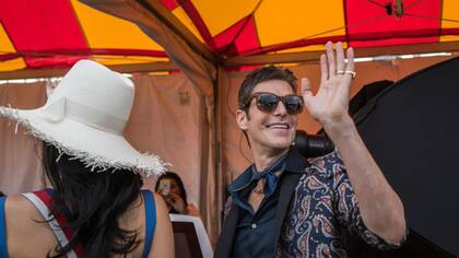 Perry Farrell, el hacedor del festival, siempre listo para saludar y salir a pasear por el Grant Park, el enorme parque público en el que se realiza Lollapalooza