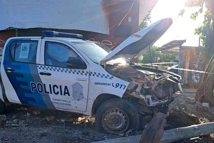 Persecución tiroteo y choque en Esteban Echeverría