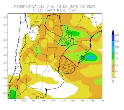 Persisten lluvias acotadas en la mayor parte del área agrícola, con mayores acumulados en el extremo nordeste