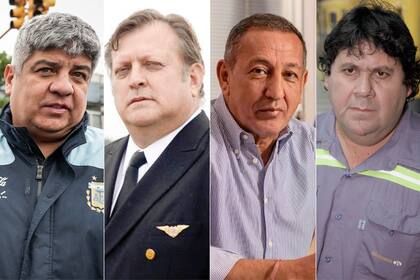 Personajes clave del paro de transporte: Pablo Moyano, Pablo Biro, Omar Maturano y Néstor Segovia
