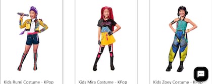 Personajes de Rumi, Mira y Zoey, de K-Pop Demon Hunters (spirithalloween.com)