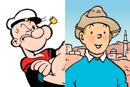 Personajes del cómic y la animación también ingresaron al dominio público: el caso de Popeye y Tintín (Archivo)
