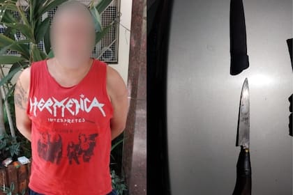 Personal de Operaciones Motorizadas de la Policía porteña detuvo al automovilista y secuestró el cuchillo con el que agredió al taxista