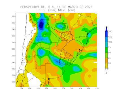 Perspectiva de precipitaciones del 5 al 11 de marzo