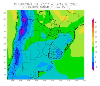 Perspectiva de temperaturas mínimas
