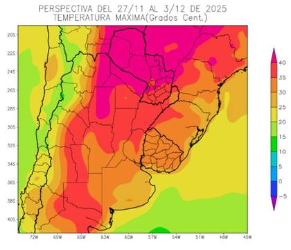 Perspectiva de temperaturas máximas