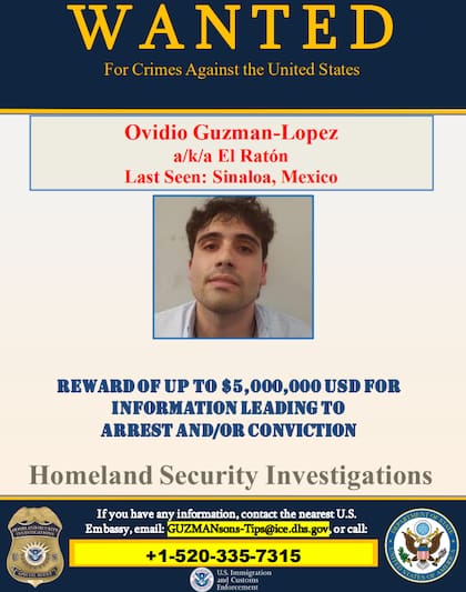 Pesaba una orden de captura sobre Ovidio Guzmán López en EE.UU.