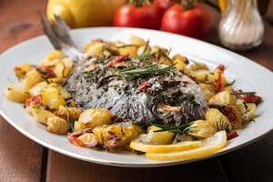 Pescado al horno con papas