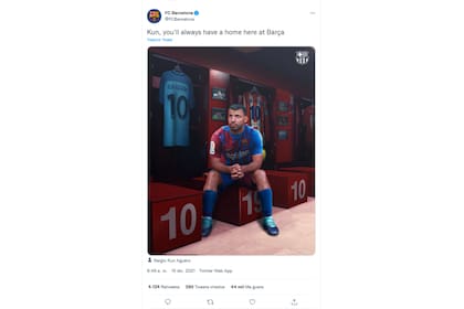 Pese a estar poco tiempo en el club azulgrana, el Barcelona le expresó su afecto