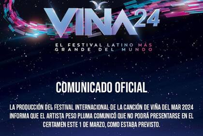 Peso Pluma será reemplazado por Trueno en el Festival de Viña del Mar