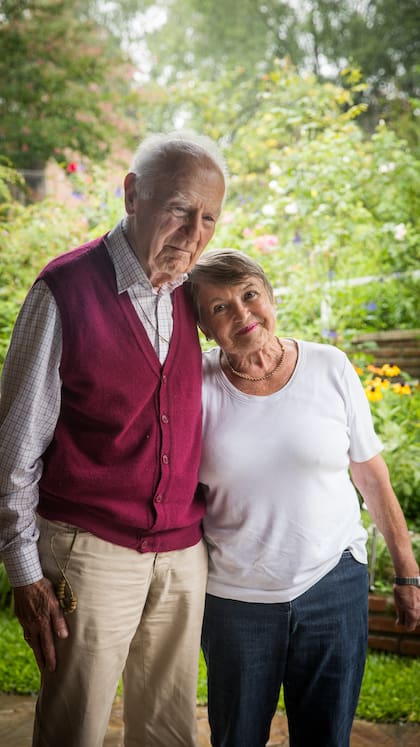 Peter Zimmermann con 94 años y Brigitte Erichsen, con 83, viven en el Hogar de la Fundación Villa Champaquí.
